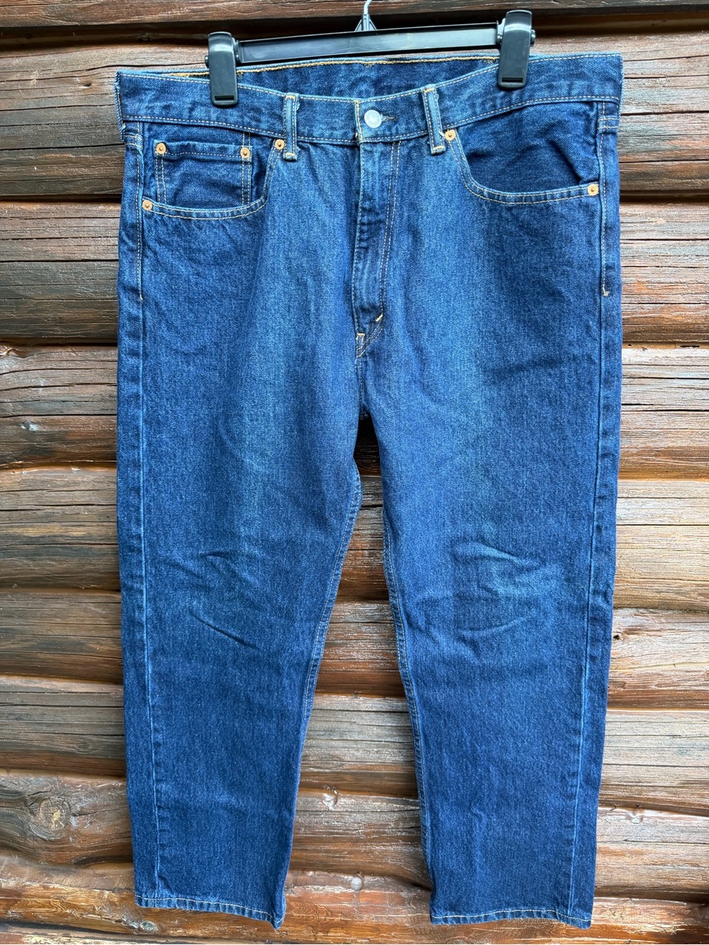 Levi's 505 Men's Regular Fit Straight Leg Denim Jeans Blue W38 L30 38x30